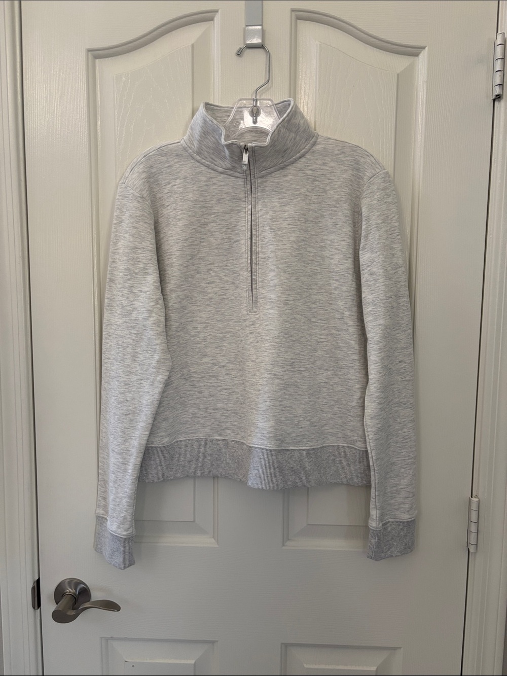 Travis Mathew Heathered Gray & White Cloud 1/2 Zip Pullover Jacket Top Size M